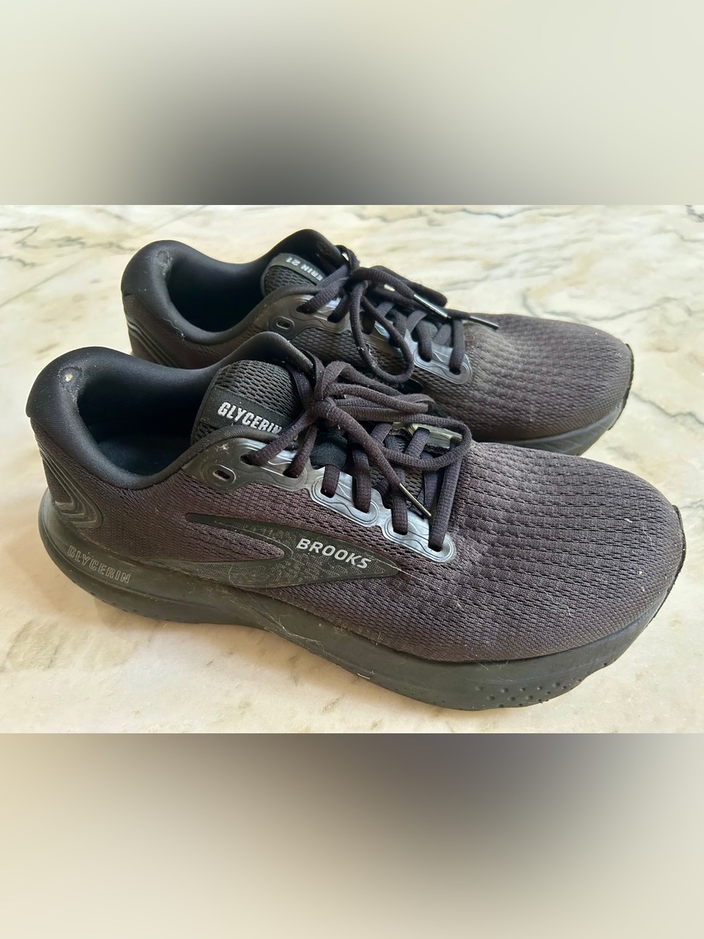 Brooks Glycerin Men's Athletic Running Shoes - Black 9.5 Wide